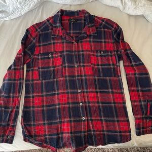 Red and blue plaid flannel